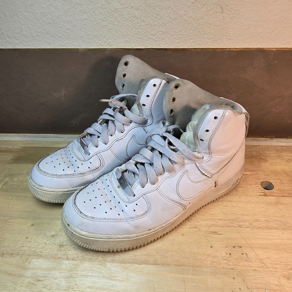 Nike Other - Nike Air Force 1 Triple White High Top Shoes 315121-115 Men's Size 8